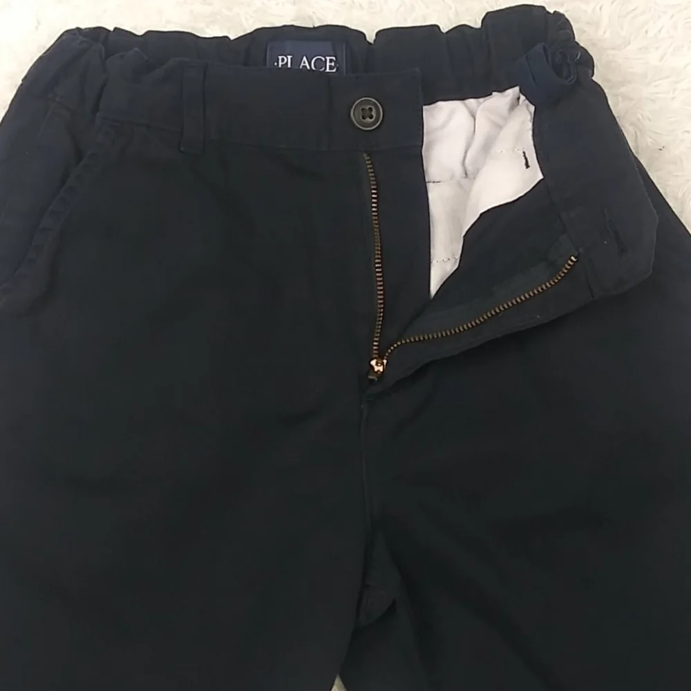 Children's Place Navy Blue Mid Rise adjustable Waist Bermuda Dress Uniform Short